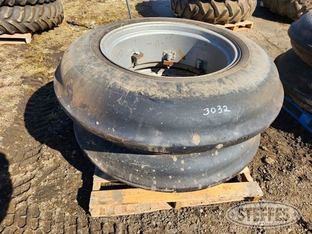 (2) 12.4-30 rib tires on rims
